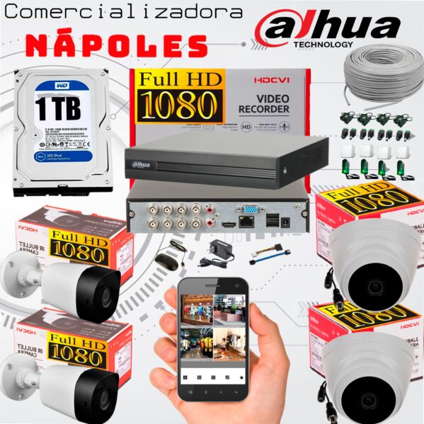 kit-camaras-de-seguridad-dahua-4-camaras-1TB-disco-duro